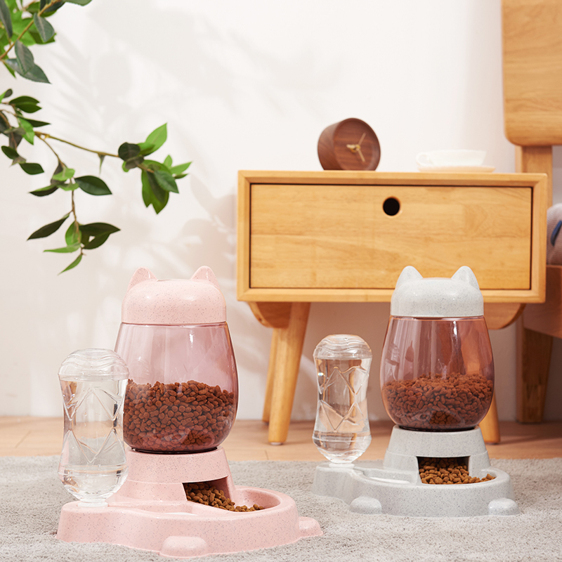 7 STY kattenbak voor hondenvoer, automatische voerbakken, 2 liter, voer voor honden, drinkfontein, 600 ml, waterer, kitten, slow feeder, puppy